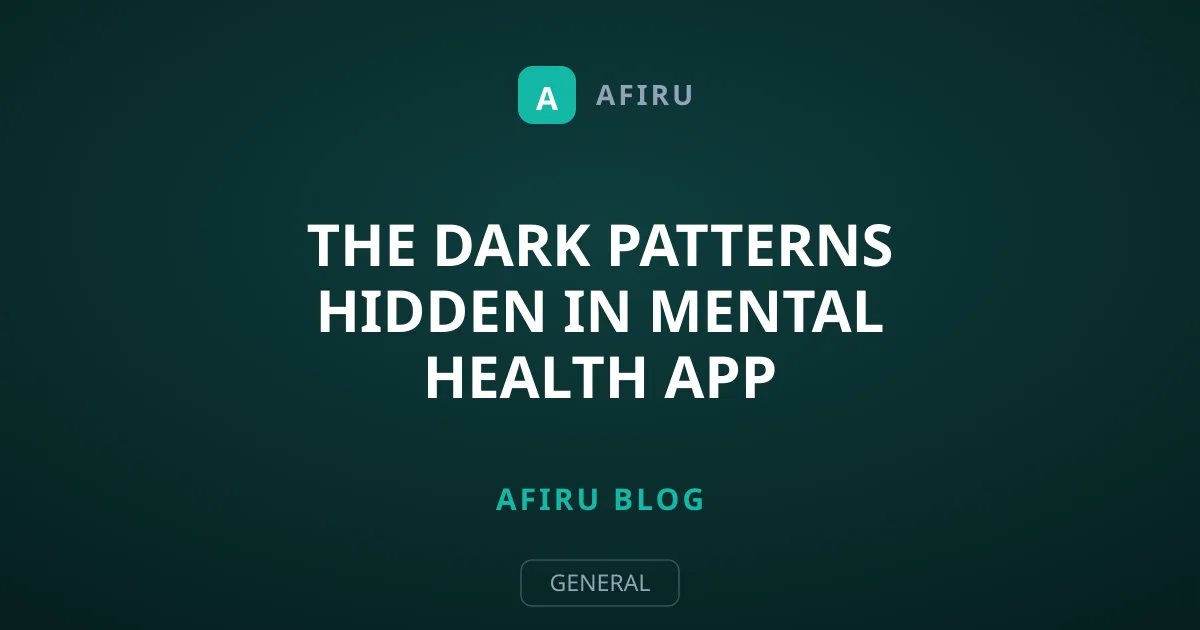 The Dark Patterns Hidden in Mental Health App Subscriptions